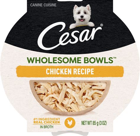 Cesar Wholesome Bowls Chicken Recipe Wet Dog Food 3 Oz Tray Case Of
