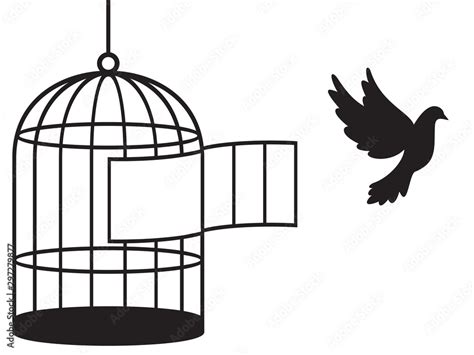 Bird Cage Free Bird Stock Vector Adobe Stock