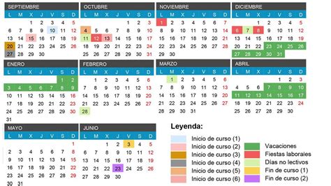 Calendario Del Ciclo Escolar Dias Festivos Puentes Images