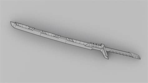 3d Model Project Yasuo Sword Vr Ar Low Poly Cgtrader