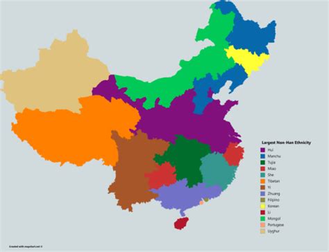 Ethnic Map Of China