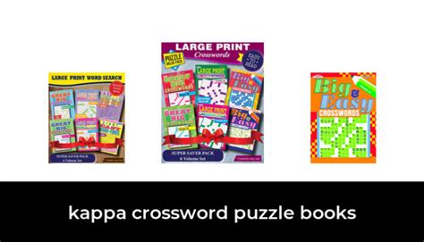 Discover the best crossword puzzles in best sellers. 46 Best kappa crossword puzzle books 2021 - After 132 ...