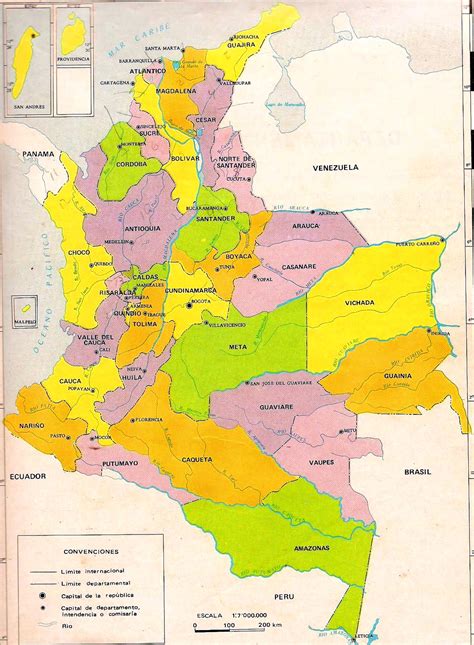 Información E Imágenes Con Mapas De Colombia Político Físico Y Para