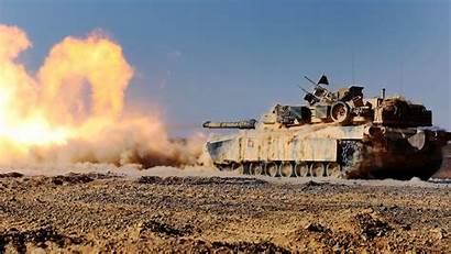 Tanks Abrams Firing M1 American Army 1152