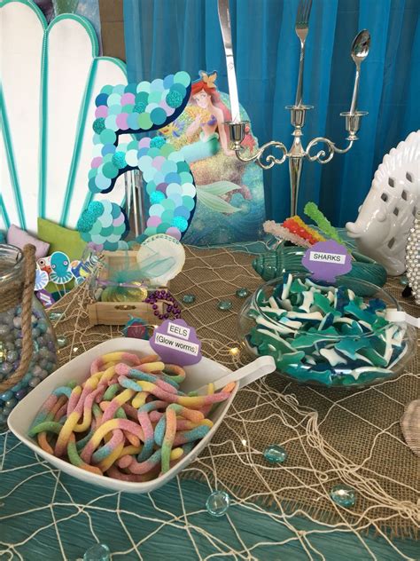 Mermaid Candy Bar Mermaid Theme Birthday Sea Birthday Party Mermaid