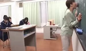 Japanese Teacher Gives A Valuable Lesson Before Blackboard