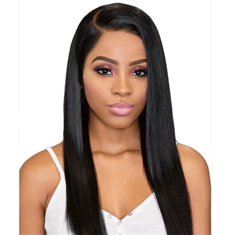 Orgshine Long Straight Black Color Synthetic Wigs Side Part Wig 24inch