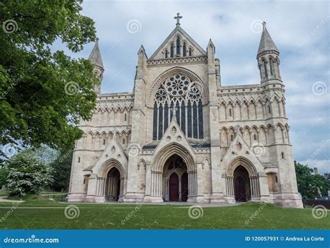 St Albans Abbey Cathedral Norman Gothic Stock Image Image Of Abbey