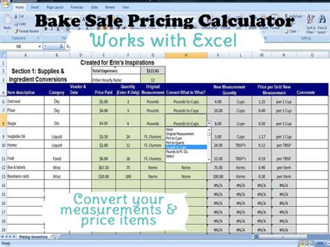 price baked goods baking cost calculator