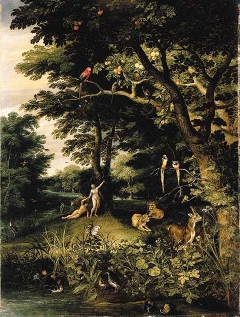 Jan Brueghel Ii Brussels 1601 1678 Adam And Eve In The Garden Of