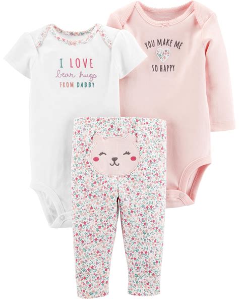 3 Piece Floral Little Character Set Carters Baby Girl Baby Girl
