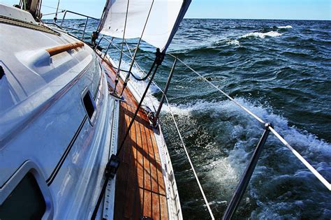 Sail Boat Gliding In Open Sea Photograph By Sergey Pro Fine Art America