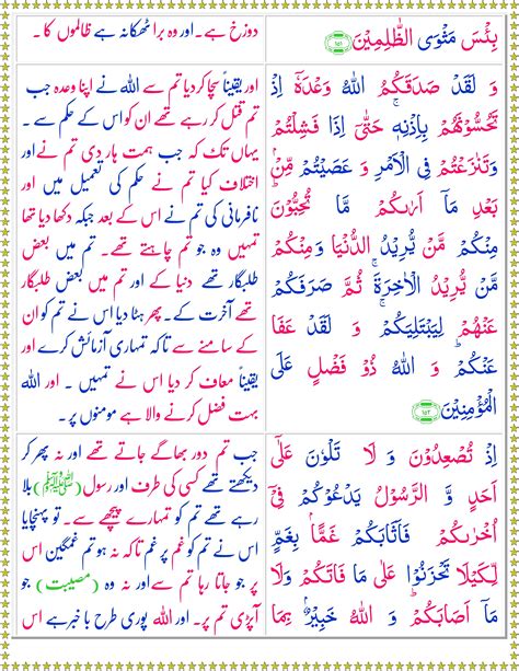 Surah Al Imran Urdu Page 4 Of 6 Quran O Sunnat