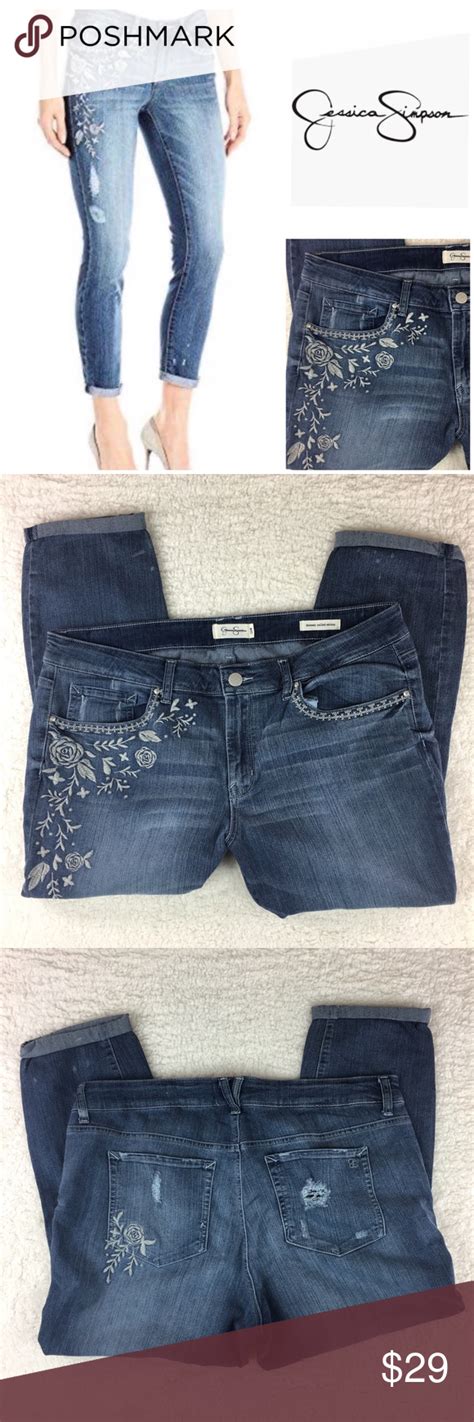 If you want to show off your legs, wear a pair of jessica simpson heels to make them look long and lean. Jessica Simpson Forever Skinny Jeans Capri 18W | Jessica ...