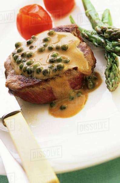 Steak With Pepper Sauce Stock Photo Dissolve