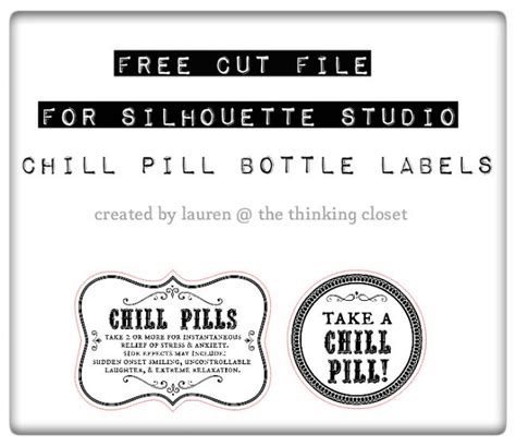 Plus, since you're doing it yourself, you can make them look just how you want them to look. Chill Pills Gag Gift & Free Printable Labels | Chill pill ...
