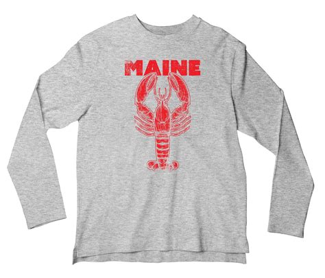 Long Sleeve Maine Lobster Unisex Shirt State Of Maine Lobstah Etsy Uk