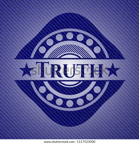 Truth Emblem Denim High Quality Background Stock Vector Royalty Free