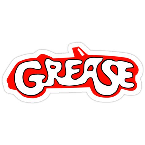Grease Logo Stickers By Natsreksio Redbubble