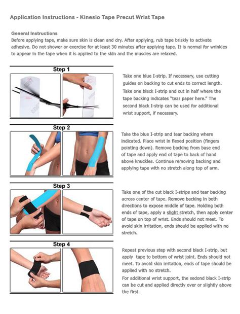 Kinesio Instructions For Wrist Kinesio Taping Kinesiology Taping
