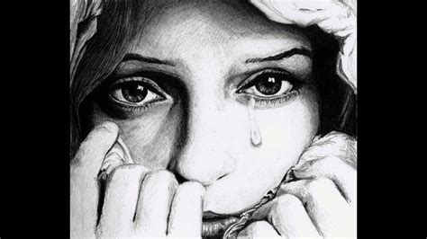 a crying girl pencil drawing essadik amir رسم فتاة تبكي youtube