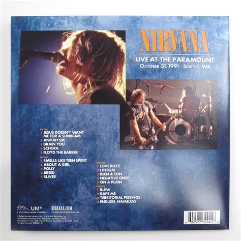 Nirvana Live At The Paramount 180g Vinyl 2lp