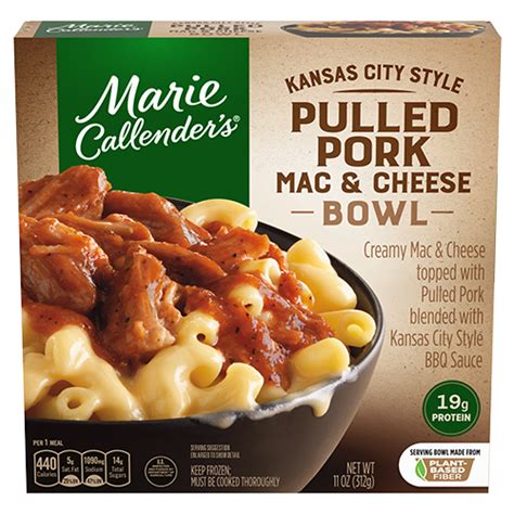 Kansas City Style Pulled Pork Mac And Cheese Bowl Marie Callender S