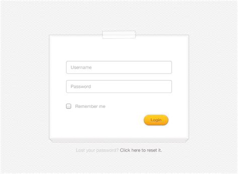 Clean Login Form Free Psd Download Freeimages