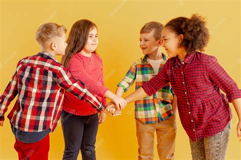 Free Photo Childrens Doing Hand Shake