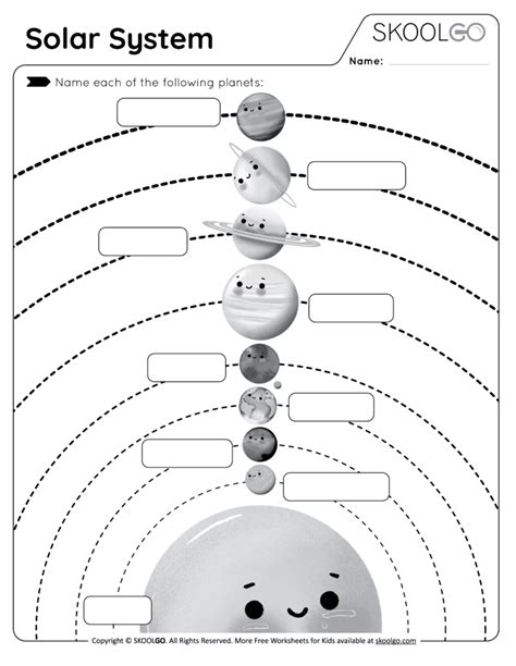 Solar System Free Worksheet Skoolgo