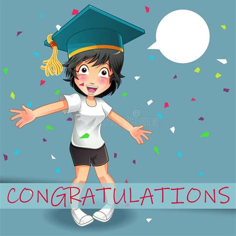 Graduation With Congratulations Text In Watercolors Stock Vector