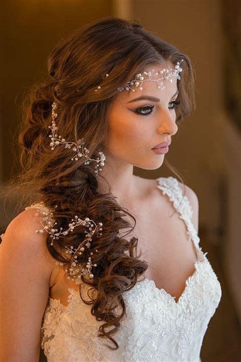 Peinados Para Novias De Actualidad Cordoba Long Bridal Hair Crystal