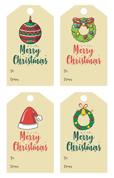 7 Best Images Of Blank Christmas T Tag Sticker Printable Printable