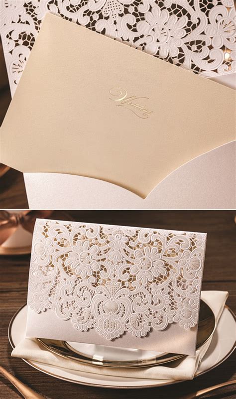 top  laser cute elegant wedding invitations