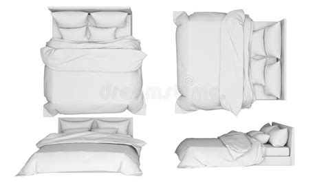 isolated bed on white background bed for bedroom on white background