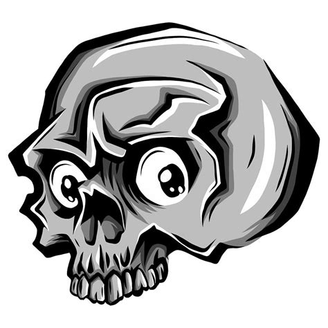 Cartoon Vector Skull Skull Tattoo Skull Illustration Digital Art By Dean Zangirolami Fine