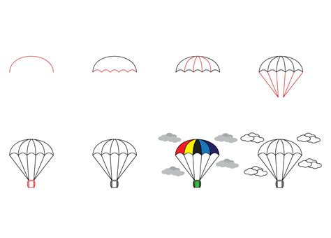 How To Draw A Parachute A Simple 6 Step Tutorial