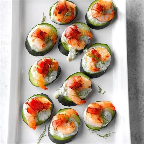 Shrimp And Cucumber Canapes Recipe How To Make It Taste Of Home