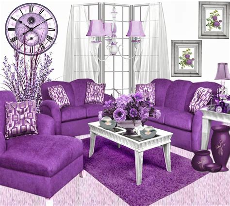 30 Deep Purple Living Room Set Decoomo