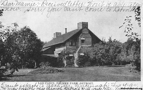 Log Cabin At Palmer Park Postcards — Historic Detroit