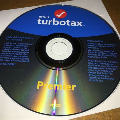 Ebay Sponsored Turbotax Premier State Tax Software Pc Mac Disc