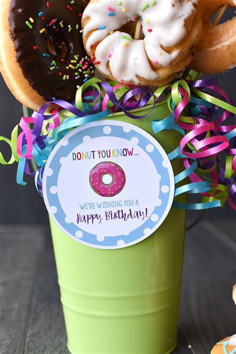 Whether it's customized jewelry with her initials or wall art that she can. Donut Bouquet Gift Idea - Fun-Squared