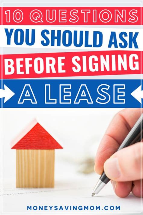 10 Questions You Should Ask Before Signing A Lease Lease Being A