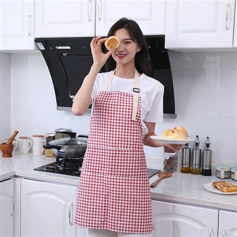 apron kitchen accessories coffee shop aprons woman apron woman cotton cooking 1pcs