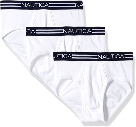 Nautica Mens Comfort Cotton Underwear Fly Front Brief Multi Pack