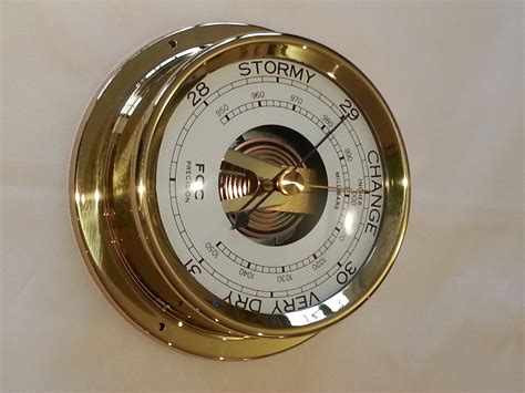 Brass Barometer 125mm - FCC Precision