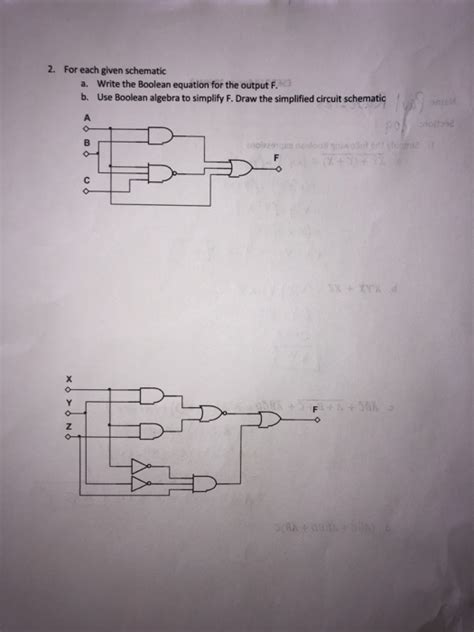 Solved For Each Given Schematic A Write The Boolean Chegg Hot Sex Picture
