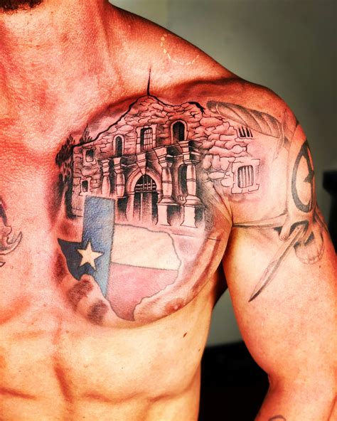 Texas Alamo Tattoo Texas Tattoos Cowboy Tattoos Tattoos For Guys