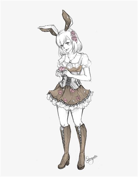 Download Anime Bunny Ears And Girl Image Rabbit Ears Drawing