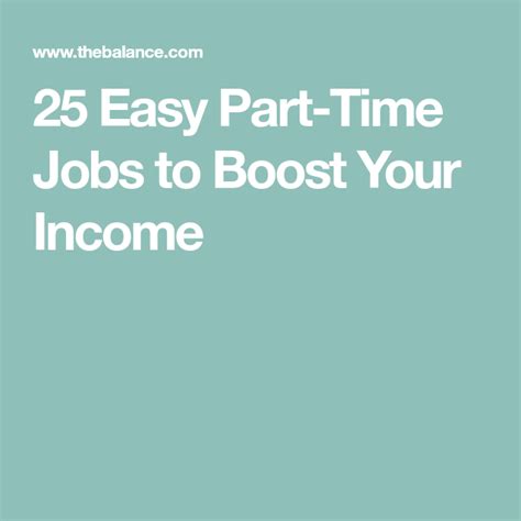 25 Easy Part Time Jobs To Boost Your Income Part Time Jobs Job Best
